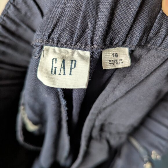 GAP High-Rise Linen pleated culotte crop - Picture 9 of 10